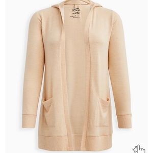 Super soft plus open cardigan beige/soft ivory color nwt
